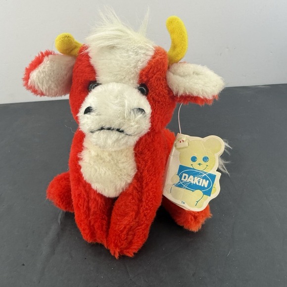 Dakin Other - Vintage 1978 R. Dakin Bullseye Bean Bag Dream Red Bull Cow Stuffed Animal Toy